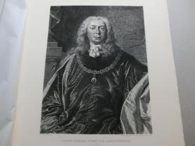 【百元包邮】 《列支敦士登的约瑟夫·温塞尔王子》（JOSEPH WENZEL FÜRST VON LIECHTENSTEIN）1888年 铜凹版腐蚀版画  纸张尺寸约40×30厘米  出自18世纪法国最著名肖像画家，亚森特·里戈（Hyacinthe Rigaud，1659-1743）作于1740年的油画，藏于列支敦士登博物馆   奥地利维也纳艺术画廊出版发行