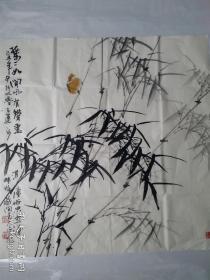 著名画家柏庆坡绘 《竹子》，软片，以画竹闻名，山东夏津人，山东美协会员，德州美协理事！很有发展潜力！