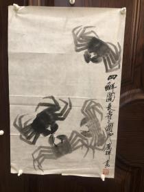 娄师白义子，著名画家厉铎作品44X68