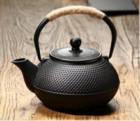 禅日本日式铸铁茶壶铁器生铁提梁壶烧水煮茶老壶铁壶收藏文房雅玩礼物