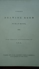 1837年Drawing Room Scrap-Book《诗画录》珍贵版画画册初版本 1/2真皮精装古董书 36张绝美原品铜版画 品相上佳