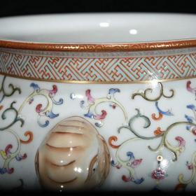 ★特价秒杀8800★精品瓷器■【★★清乾隆粉彩鎏金缠枝莲纹象耳三足香炉
