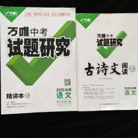 万唯中考试题研究2020语文沈阳