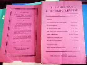 THE AMERICAN ECONOMIC REVIEW VOLUMB XLI September,1951 NUMBER 4           [美国经济评论，1951年4号]