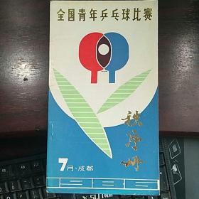 1986全国青年乒乓球比赛 秩序册