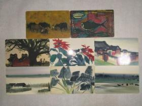 中华电信所出著名画家席德进绘画代表作电话卡，八张不重复合售。