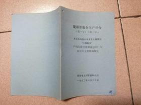 能源部安全生产指令（第一、二号）严明劳动纪律制止违章行动强化安全管理的规定