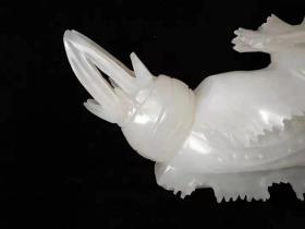 精品和田玉雕刻“百财”摆件，玉质细腻油润底庄干净，雕刻精美寓意深长hbz邮费自理