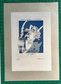 意大利保罗•罗文格诺(Paolo Rovegno)版画藏书票原作3精品收藏