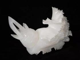 精品和田玉雕刻“百财”摆件，玉质细腻油润底庄干净，雕刻精美寓意深长hbz邮费自理