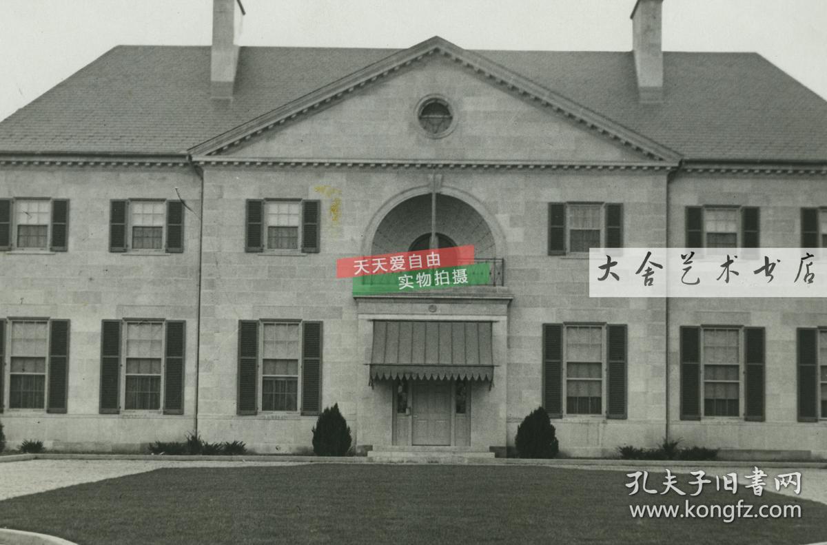 1931年11月日本耗资38万美元在华盛顿建立的外交领事馆建筑老照片，27.5X20.3厘米