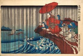 歌川国芳   高祖御一代略図.文永八鎌倉霊山ヶ崎雨祈  日本浮世绘版画 高精复制品