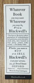 书签 Bookmark Blackwell's