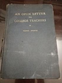 An  open letter to college teachers(1935年版)