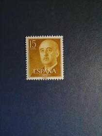 外国邮票 西班牙邮票  1955  普通邮票 佛朗哥将军（无邮戳新票)