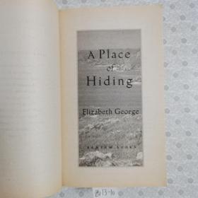 36开英文原版 A Place of Hiding     