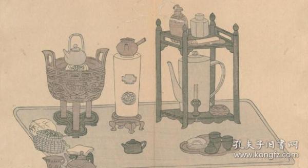 【提供资料信息服务】煎茶图式.酒井忠恒编.松谷山人吉村画.1865年.附煎茶要览.1851年，宣纸，手工线装