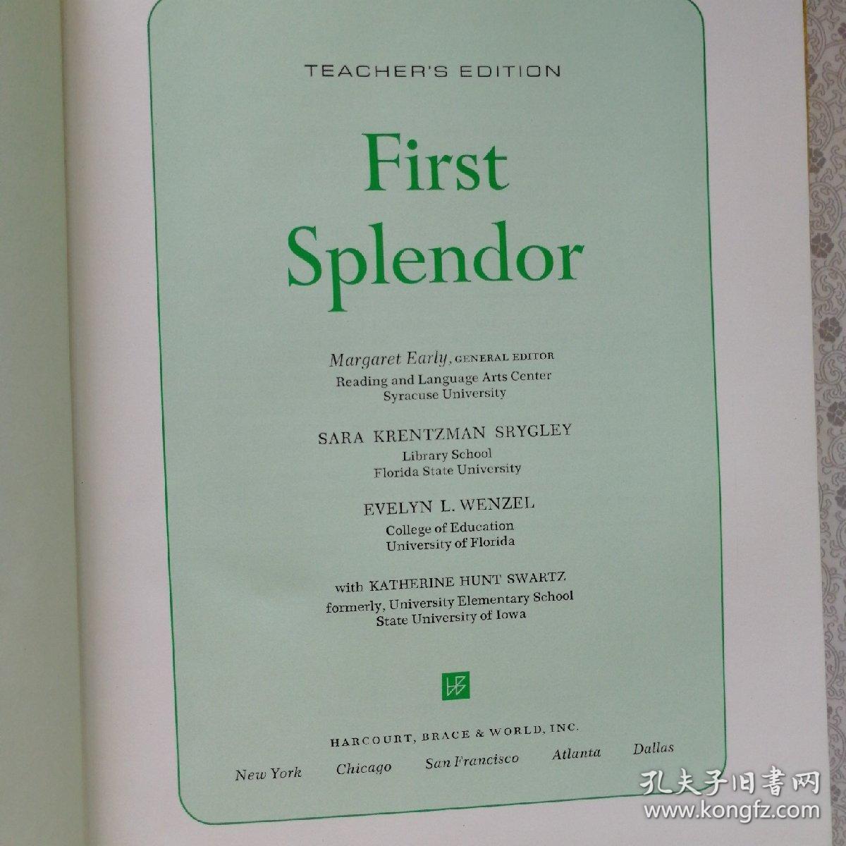 First Splendor  英语原版精装