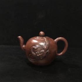 陈鸣远龙旦精品手工紫砂壶 造型独特 制作精细 古朴雅致 品相如图