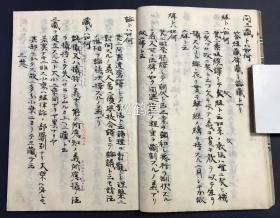 《新撰数目问答撮要》1册上下2卷全，日本老旧写抄本，明治36年，1903年僧浅井大溪写抄，明治37年，1904年诸冈扑道求之于浅井大溪，封底又题“山形文雄藏”，传承有序，佛教名目问答集，少见精美日文抄本。