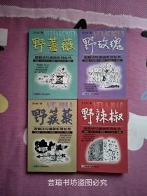 《野蔷薇》、《野玫瑰》、《野蒺藜》、《野辣椒》（讽刺诗与漫画系列丛书一套4本全，1998年12月呼和浩特1版1印，个人藏书，无脏无渍，品相完美。）