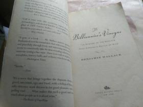 英文  Benjamin Wallace:The Billionaires Vinegar: The Mystery of the Worlds Most Expensive Bottle of Wine 英文原版书 Benjamin Wallace / Three Rivers Press （CA）; Reprint edition / 2009  /百万红酒传奇