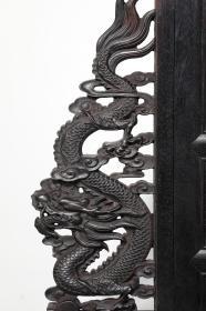 紫檀木 锦堂富贵图七扇屏风（一套）