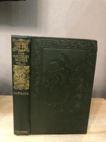 The Waverley Novels vol 13 The Pirate by Sir Walter Scott 版画 书脊烫金轧花 书皮刻花 21x14cm
