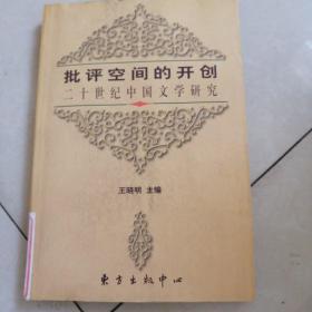 批评空间的开创--二十世纪中国文学研究