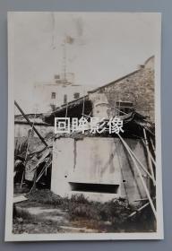 淞沪抗战史料民国原版老照片：上海铁路局国军阵地
