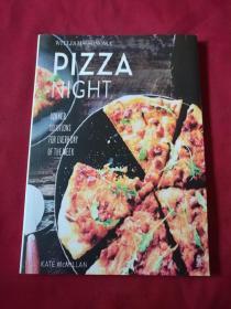 英文原版影印厚册美食书籍《披萨之夜》【PIZZA   NIGHT】独特经典披萨制作过程配比食材等，带插图