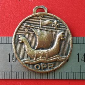 A112正式诉讼国际刑事警察组织巴黎办事处一帆风顺图铜牌铜章珍藏