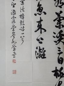 保真书画，海南省书法家协会副主席詹冰莹，四尺整纸书法一幅，詹冰莹，中国书法家协会第四、五届理事，编辑出版委员会委员；海南省文联第三、四届委员；海南省书法家协会第一、二、三、四届副主席