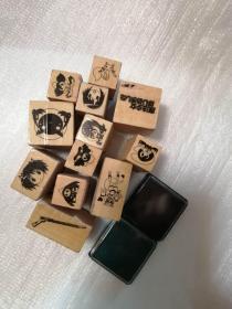 卡通人物印章 12枚