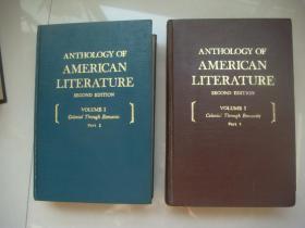 ANTHOLOGY OF AMERICAN LITERATURE (VOLUME 1):Colonial Through Romantic    [Part 1,Part 2)  <美国文学选卷一:殖民文学到浪漫文学 2册全>英文 布面精装小16开 布面精装厚 品相好 10.5CM厚