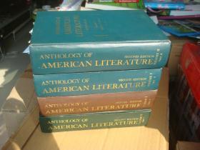 ANTHOLOGY OF AMERICAN LITERATURE (VOLUME 1-part 1,part 2; VOLUME 2-part 1,part 2)  <美国文学选卷一 四册全>英文 布面精装小16开  21.7CM 厚
