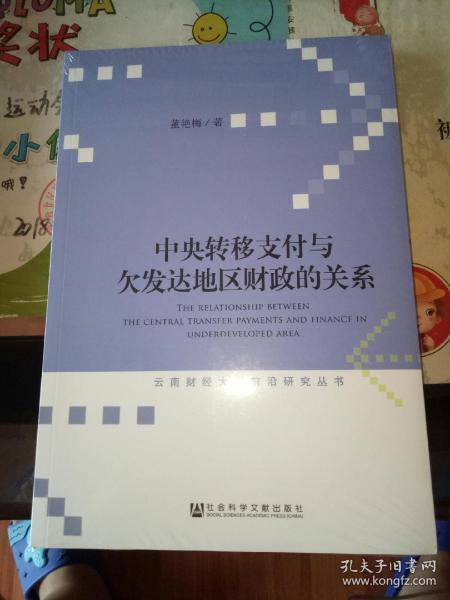 中央转移支付与欠发达地区财政的关系【 全新未开封】【图片为实拍图，实物以图片为准！】董艳梅  社会科学文献出版社  9787509761274