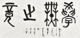 【真迹】【中国书法家协会会员】书法 作品《学无止境》一幅 纯手绘保真GSF0637.