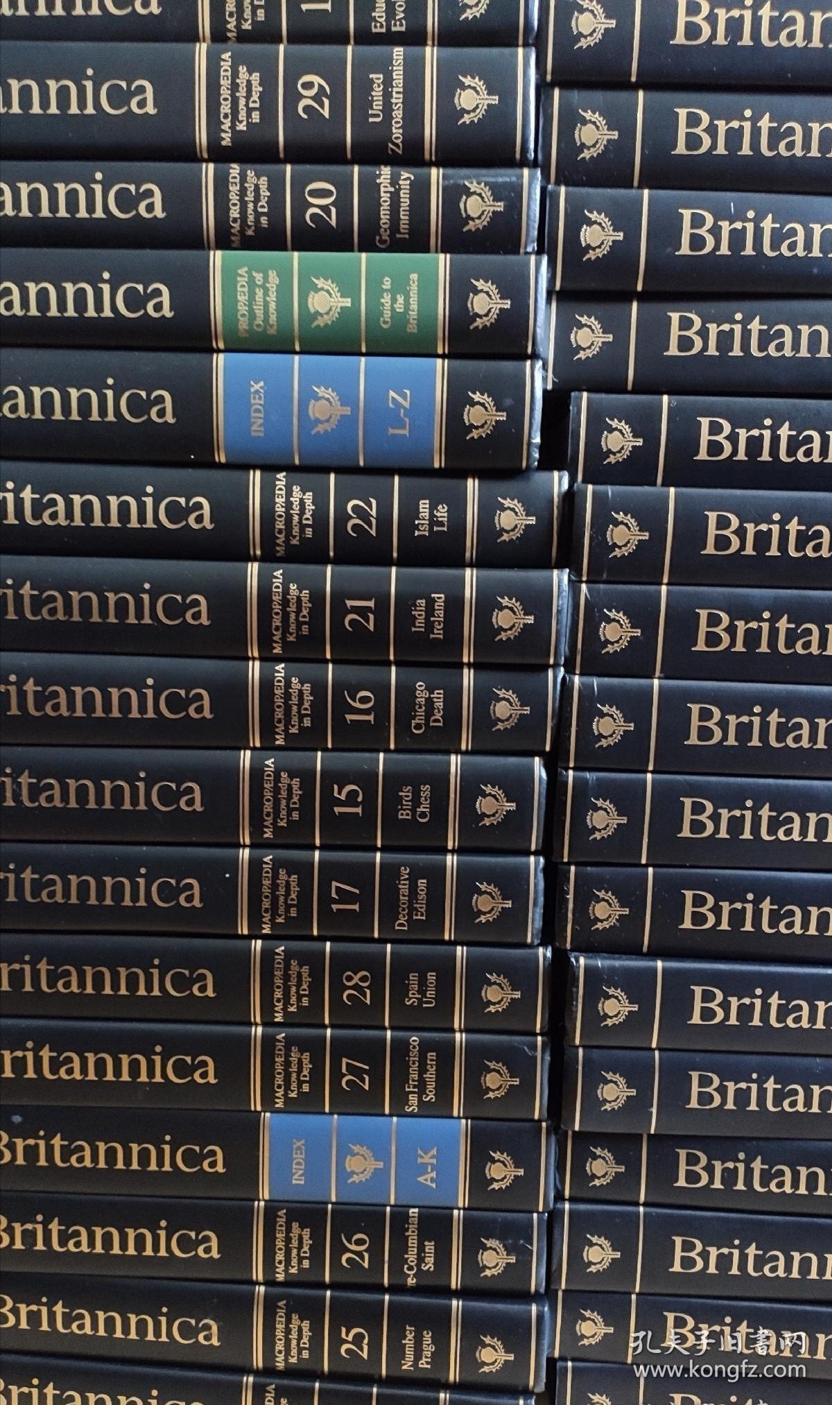 大英百科全书 Encyclopaedia Britannica 32册全套 1992年皮面收藏版竹节书脊书顶刷金限量编号