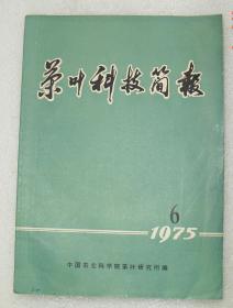 茶叶科技简报  1975年第6期   茶叶  科技简报