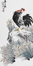 梁建甫 花鸟公鸡