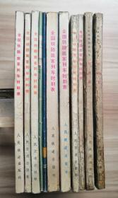 六七十年代全国铁路旅客列车时刻表 17册合售