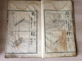 清中期和刻本《训蒙图汇 器用卷》一册，全图本