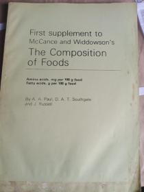 First supplement to McCance and Widdowson's The Composition of Foods