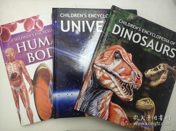 HUMAN BODY+UNIVERSE+DINOSAURS 人体+宇宙太空+恐龙百科全书 三本打包 英文版 精装全彩页 儿童科普知识阅读 英语学习