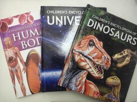 HUMAN BODY+UNIVERSE+DINOSAURS 人体+宇宙太空+恐龙百科全书 三本打包 英文版 精装全彩页 儿童科普知识阅读 英语学习