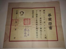 1950年上海私立沪江大学毕业证书