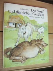 Der Wolf und die sieben Geißlein (Bruder Grimm, Illustriert von Svend Otto S.) 德文原版 少儿彩色绘本 大16开