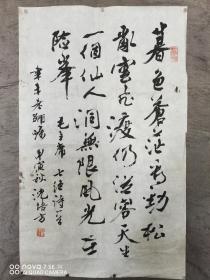 现代书法名家沈培方早期作品
尺寸：70㎝×43㎝×1幅