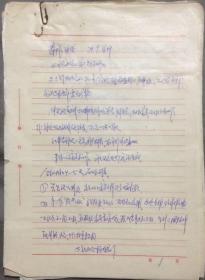 1979年6月16日-19日 某地委摘帽办公室负责人讲话手写原稿 秘书记录稿 16开信笺纸21张完整无缺